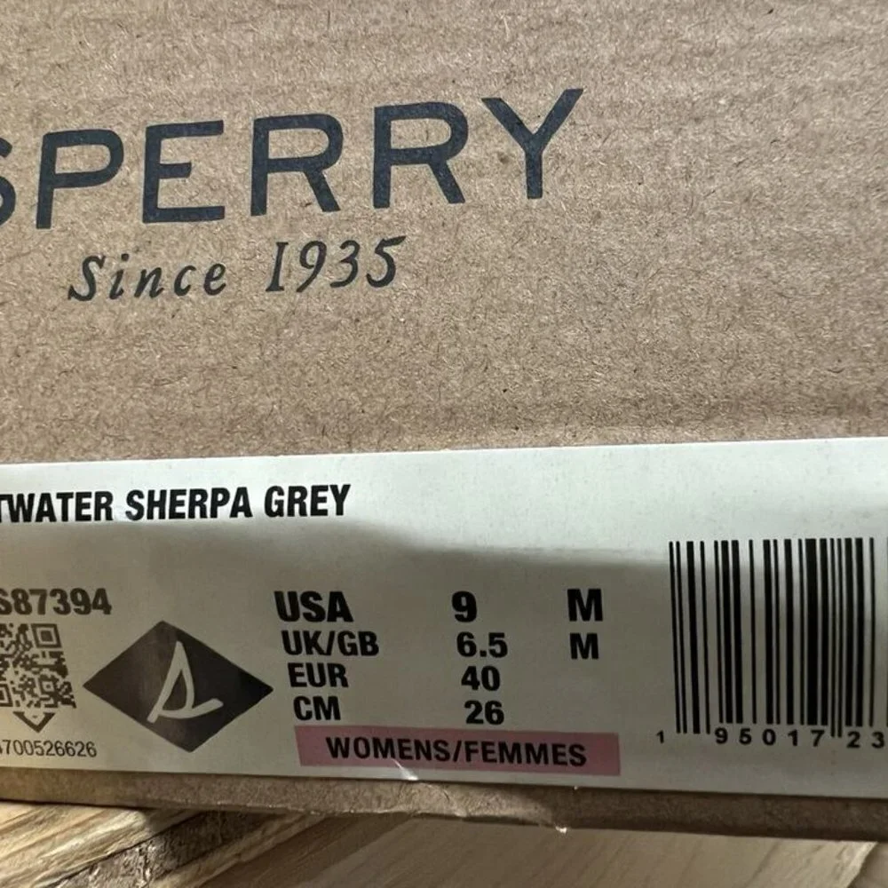 Sperry Womens Saltwater Sherpa Boot Grey Size 9 M